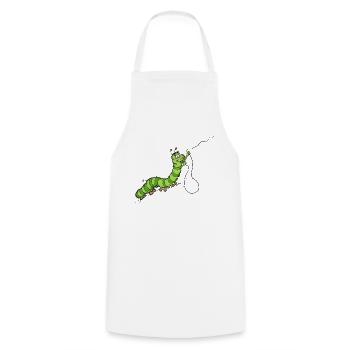 Hungry_Caterpillar - Kochschürze - Weiß - Vorne - AI Model Male 185 dark (185cm)