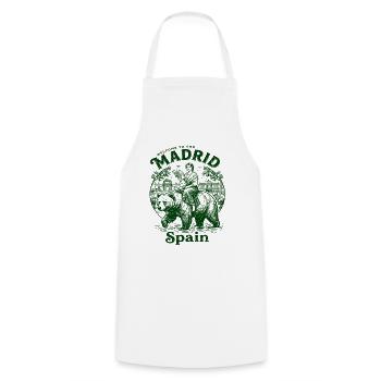 The Welcome To Madrid Spain European City - Kochschürze - Weiß - Vorne - AI Model Male 185 dark (185cm)