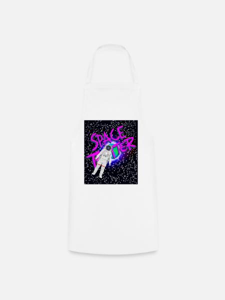 Space Titan Neon-Astronaut - Kochschürze - Weiß