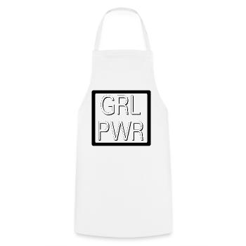 GRL PWR Feminist Girl Power Design - Kochschürze - Weiß - Vorne - AI Model Male 185 dark (185cm)