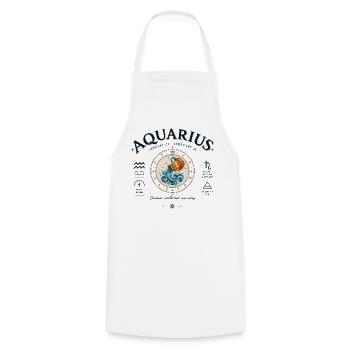 Aquarius Zodiac Astrologisches Himmlisches Horoskop - Kochschürze - Weiß - Vorne - AI Model Male 185 dark (185cm)