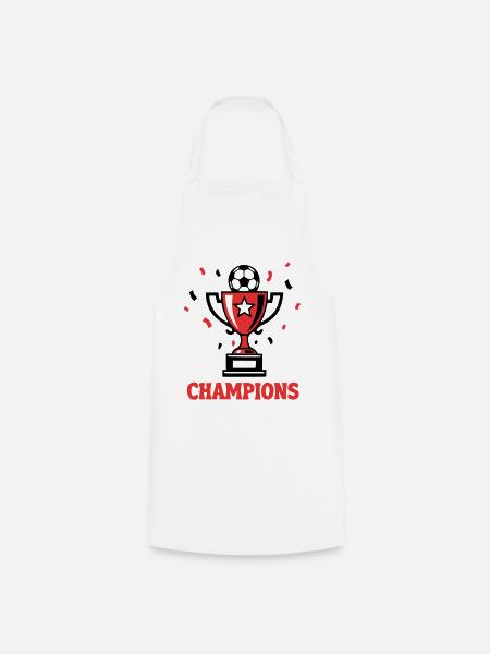 Champions Pokal Wappen Logo - Kochschürze - Weiß