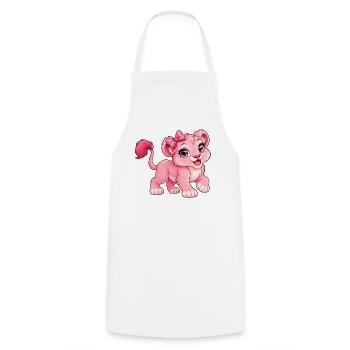 Kawaii Pink Lioness - Kochschürze - Weiß - Vorne - AI Model Male 185 dark (185cm)