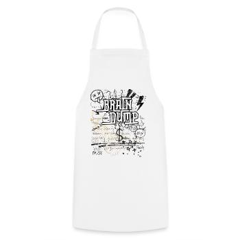 BrainDump Graffiti Doodle - Kochschürze - Weiß - Vorne - AI Model Male 185 dark (185cm)