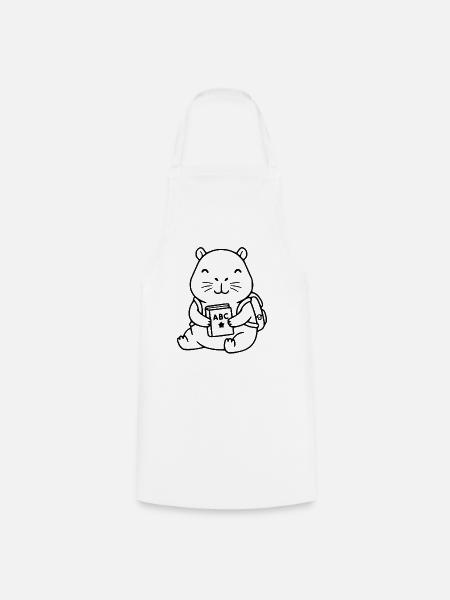 Süßes Capybara-Zurück-an-die-Schule-Geschenk - Kochschürze - Weiß