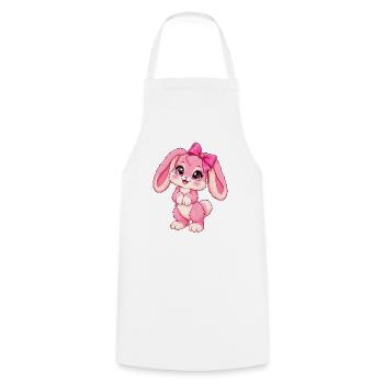 Kawaii-Pinkkiefer mit großem Bogen - Kochschürze - Weiß - Vorne - AI Model Male 185 dark (185cm)