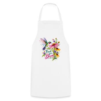 Find Your Bloom Hummingbird - Kochschürze - Weiß - Vorne - AI Model Male 185 dark (185cm)