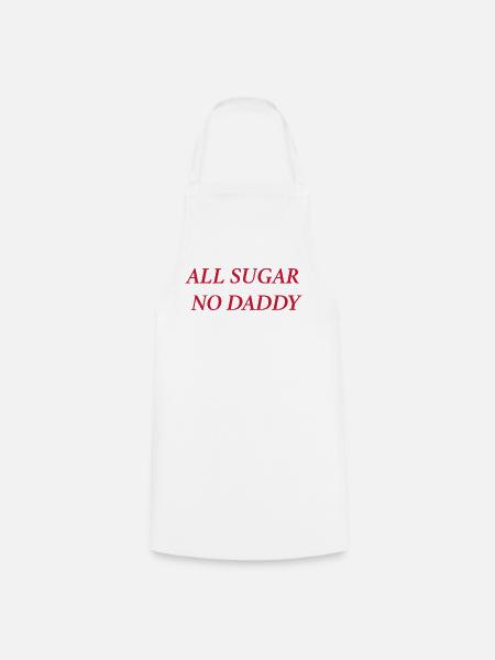 all sugar no daddy (rot) - Kochschürze - Weiß