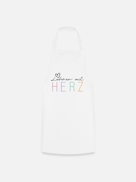 LEHRER MIT HERZ - Kochschürze - Weiß