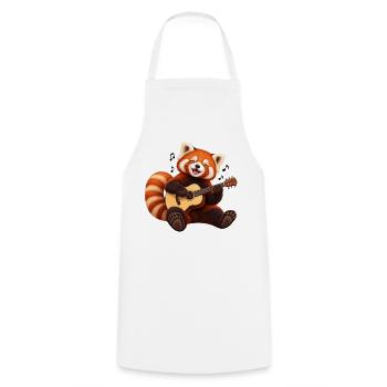 Gitarrenspielender Red Panda - Kochschürze - Weiß - Vorne - AI Model Male 185 dark (185cm)
