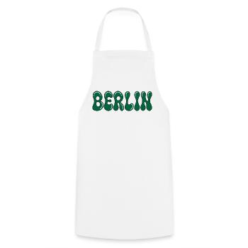 Berlin Psychedelic Green Black - Kochschürze - Weiß - Vorne - AI Model Male 185 dark (185cm)