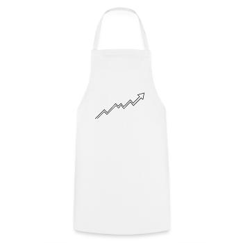 Bullish Trend Arrow - Kochschürze - Weiß - Vorne - AI Model Male 185 dark (185cm)