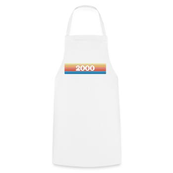 Regenbogen 2000 - Kochschürze - Weiß - Vorne - AI Model Male 185 dark (185cm)
