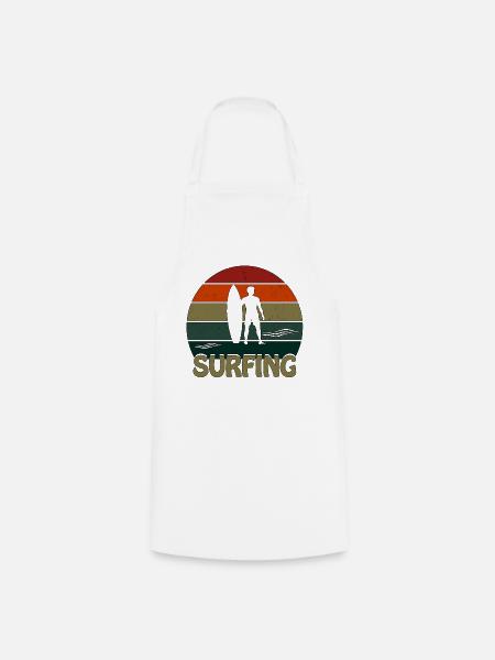 Surfing Sunset Man - Kochschürze - Weiß