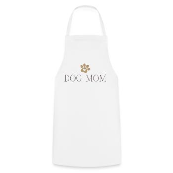 Dog Mom - Hundemama mit Herz, Geschenk Hundebesitz - Kochschürze - Weiß - Vorne - AI Model Male 185 dark (185cm)
