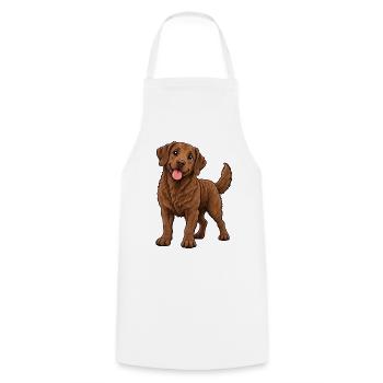 Chesapeake Bay Retriever Kawaii Style – Süßer Hund - Kochschürze - Weiß - Vorne - AI Model Male 185 dark (185cm)