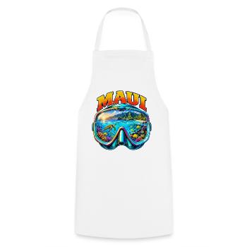 Maui Hawaii Taucher Schnorcheln Urlaub - Kochschürze - Weiß - Vorne - AI Model Male 185 dark (185cm)