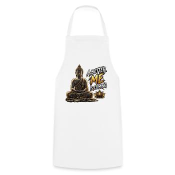 Besseres Ich kommt Buddha - Kochschürze - Weiß - Vorne - AI Model Male 185 dark (185cm)