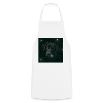 Weltraumhund im Sternenmeer - Kochschürze - Weiß - Vorne - AI Model Male 185 dark (185cm)