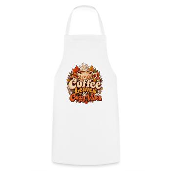 Espresso Sunshine Repeat – Italien Urlaub Retro  - Kochschürze - Weiß - Vorne - AI Model Male 185 dark (185cm)