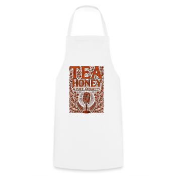 Vocalist Tea Honey And Pure Audacity Music Lover - Kochschürze - Weiß - Vorne - AI Model Male 185 dark (185cm)