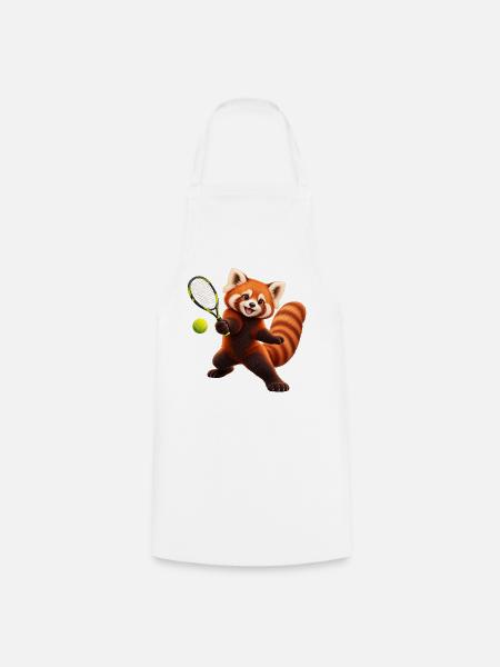Tennis gegen Red Panda - Kochschürze - Weiß