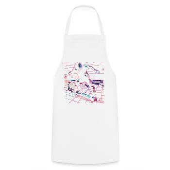 Skateboarder Vaporwave - Kochschürze - Weiß - Vorne - AI Model Male 185 dark (185cm)