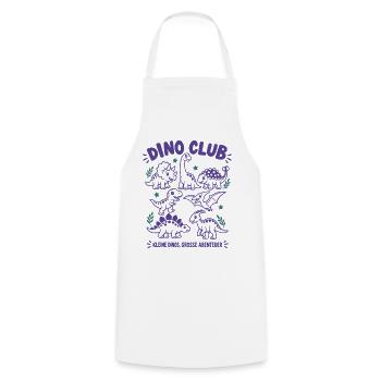 Dino Club – Kleine Dinos, große Abenteuer - Kochschürze - Weiß - Vorne - AI Model Male 185 dark (185cm)