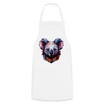 Koala Kopf Geometrisch Bunt - Kochschürze - Weiß - Vorne - AI Model Male 185 dark (185cm)