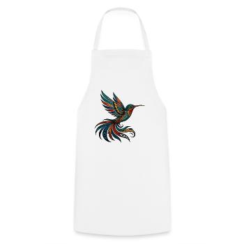 Native American Kolibri Orange - Kochschürze - Weiß - Vorne - AI Model Male 185 dark (185cm)