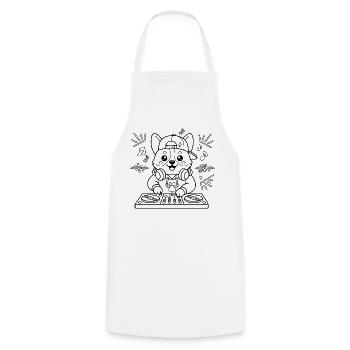Niedliche Corgi-DJ-Musik-Gliederung Lustiges Hundeliebhaber-Geschenk - Kochschürze - Weiß - Vorne - AI Model Male 185 dark (185cm)