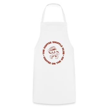 Coffee Shuffle Club Kaffee Spruch Retro Lustig - Kochschürze - Weiß - Vorne - AI Model Male 185 dark (185cm)