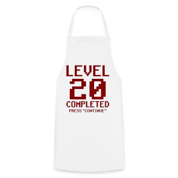 20. Geburtstag Geschenk Pixel - Kochschürze - Weiß - Vorne - AI Model Male 185 dark (185cm)