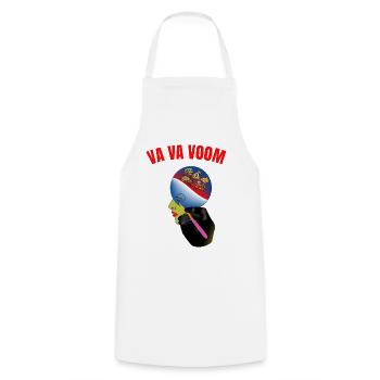 Va Va Voom – Glamour, Geld und Luxusleben - Kochschürze - Weiß - Vorne - AI Model Male 185 dark (185cm)