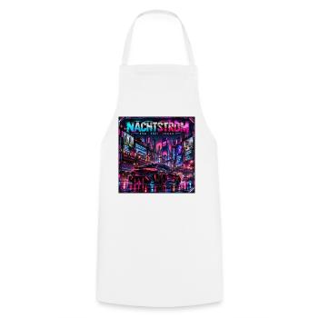 Nachtstrom Neonstadt - Kochschürze - Weiß - Vorne - AI Model Male 185 dark (185cm)