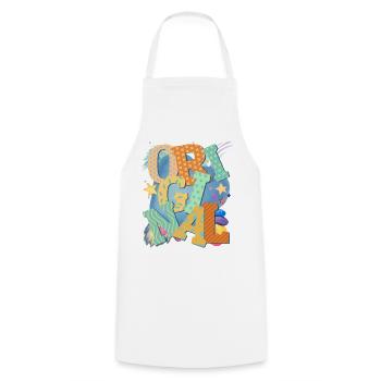 Original - Das Original  - Kochschürze - Weiß - Vorne - AI Model Male 185 dark (185cm)