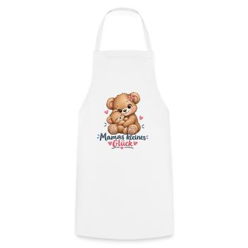 Mamas Kleines Glück Kuschelbär - Kochschürze - Weiß - Vorne - AI Model Male 185 dark (185cm)