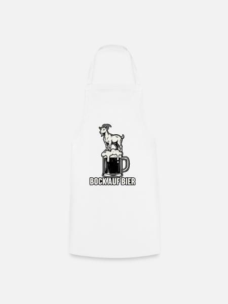 Bock auf Bier - Kochschürze - Weiß