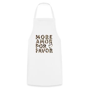 More Amor por favor - Kochschürze - Weiß - Vorne - AI Model Male 185 dark (185cm)