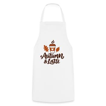 Herbst- und Latte-Cozy Herbstkaffee-Liebhaber - Kochschürze - Weiß - Vorne - AI Model Male 185 dark (185cm)