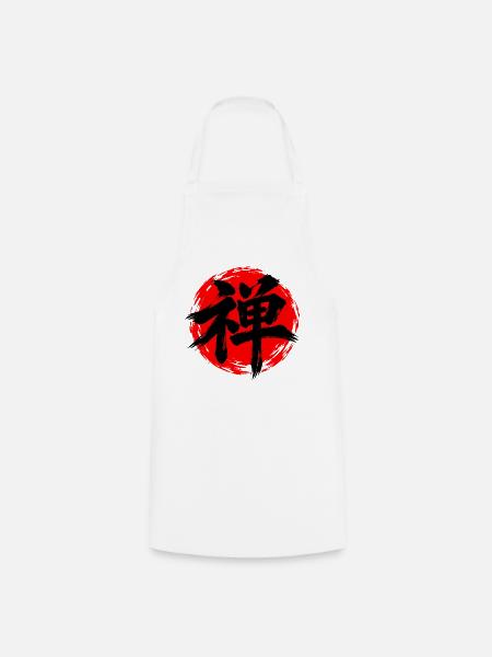 KANJI-RESONANZ | Zen — Innere Stille - Kochschürze - Weiß