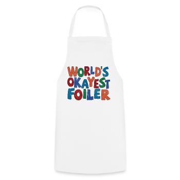 Worlds Okayest Foiler - Kochschürze - Weiß - Vorne - AI Model Male 185 dark (185cm)