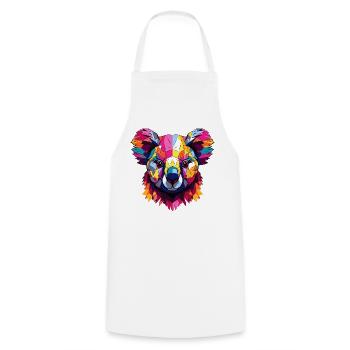 Geometrischer Regenbogen Koala - Kochschürze - Weiß - Vorne - AI Model Male 185 dark (185cm)