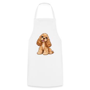 American Cocker Spaniel Kawaii Style – Süßer Hund - Kochschürze - Weiß - Vorne - AI Model Male 185 dark (185cm)
