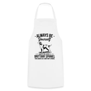 Epagneul Breton Spruch Lustiges Bretone Geschenk - Kochschürze - Weiß - Vorne - AI Model Male 185 dark (185cm)