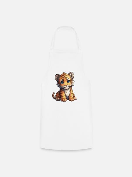 Kuschel Tiger Junges - Kochschürze - Weiß