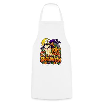 Snailoween Kawaii Schnecke Halloween - Kochschürze - Weiß - Vorne - AI Model Male 185 dark (185cm)