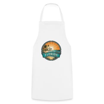 Florida Sunshine Coast Vintage-Reisegeschenk - Kochschürze - Weiß - Vorne - AI Model Male 185 dark (185cm)