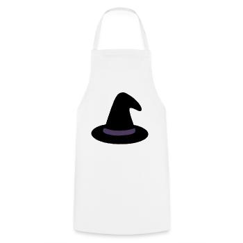Hexenhut - Kochschürze - Weiß - Vorne - AI Model Male 185 dark (185cm)
