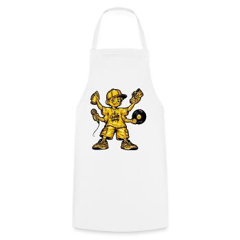 Hip Hop Musik Dance Graffiti - Kochschürze - Weiß - Vorne - AI Model Male 185 dark (185cm)